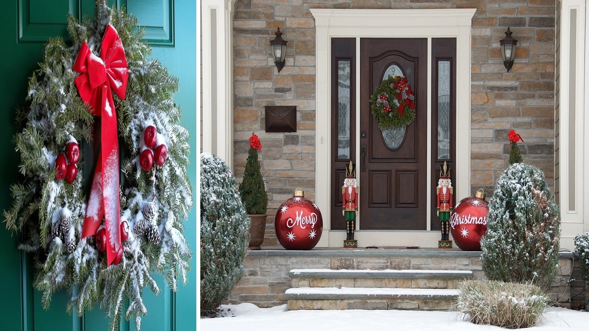 porta portico anteriore Blanketswarm Ghirlanda di Natale da 20,9 m ghirlanda di Natale con decorazione natalizia per caminetto per scale 